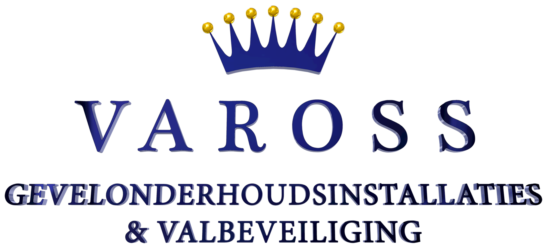 Het logo van Vaross uitgewerkt in 3D.
