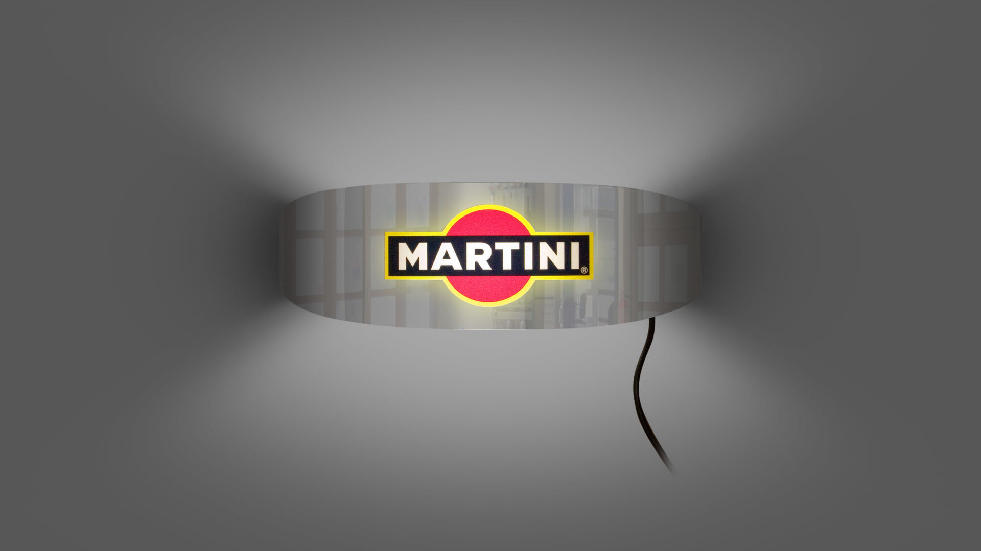 Een visualisatie van een te fabriceren Martini-wandlamp.
